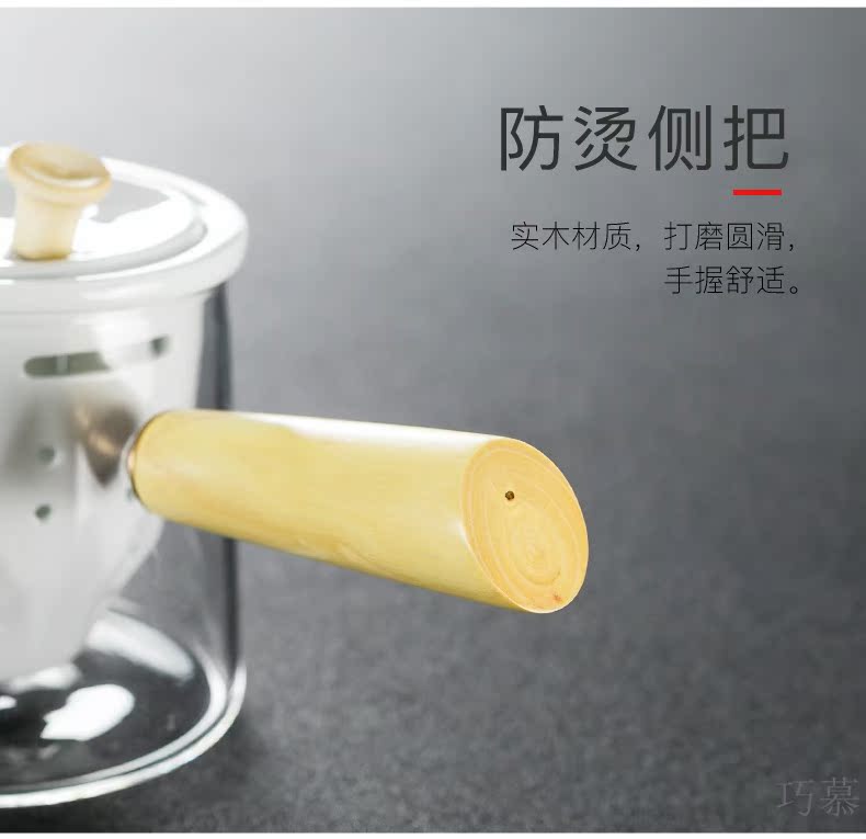 Qiao mu Pyrex cooking pot tea, black tea pu - erh tea side to cook tea, household electrical TaoLu suit