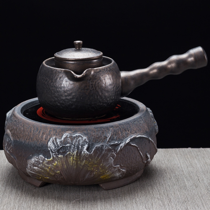 Qiao mu ceramic boiling tea ware black tea kettle side spend pot of Japanese teapot household electric heating electric TaoLu the teapot