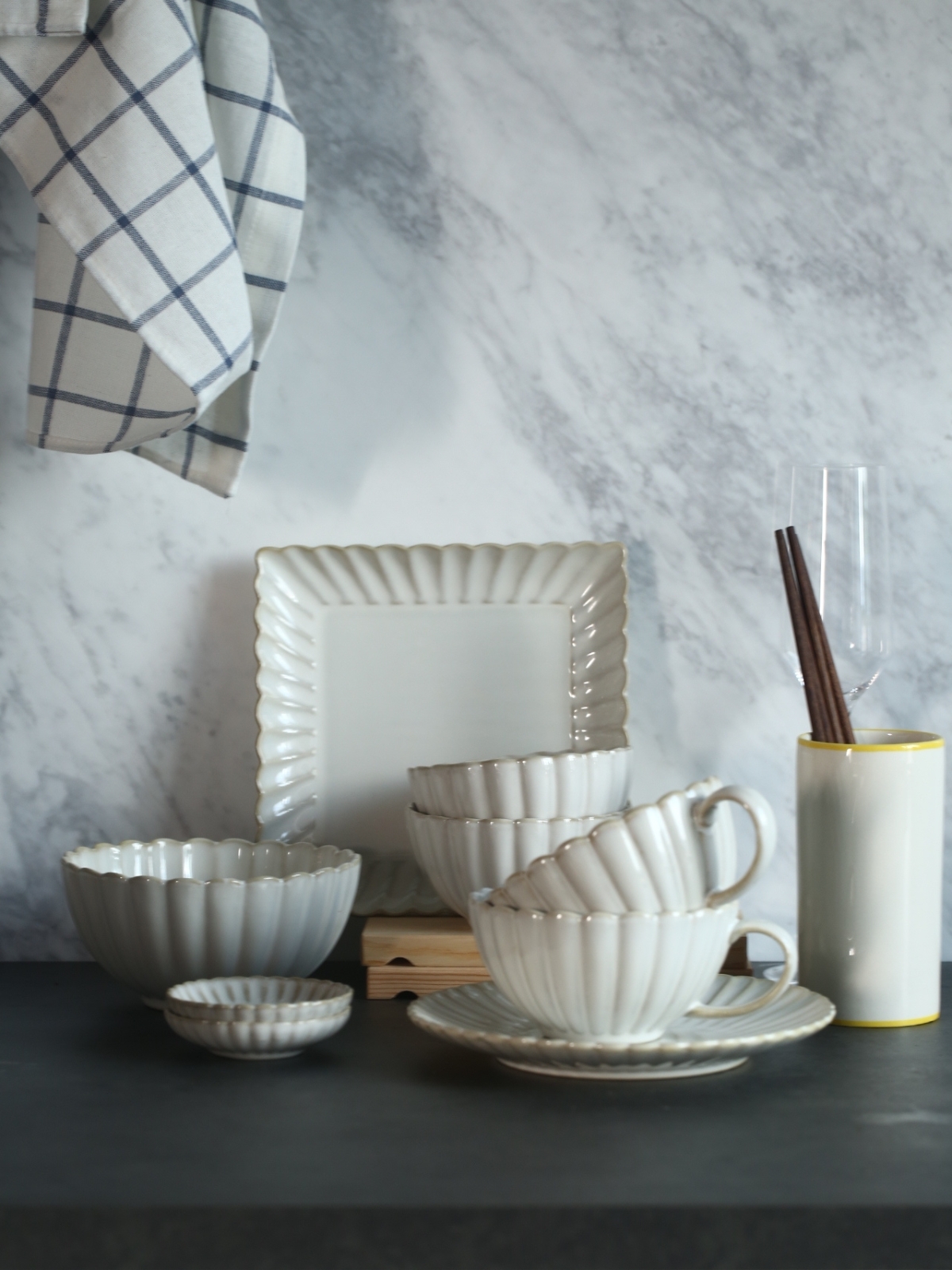 Qiao mu DY creative by dish ceramic tableware suit home plate combination dish dish bowl western - style food dish coffee cup