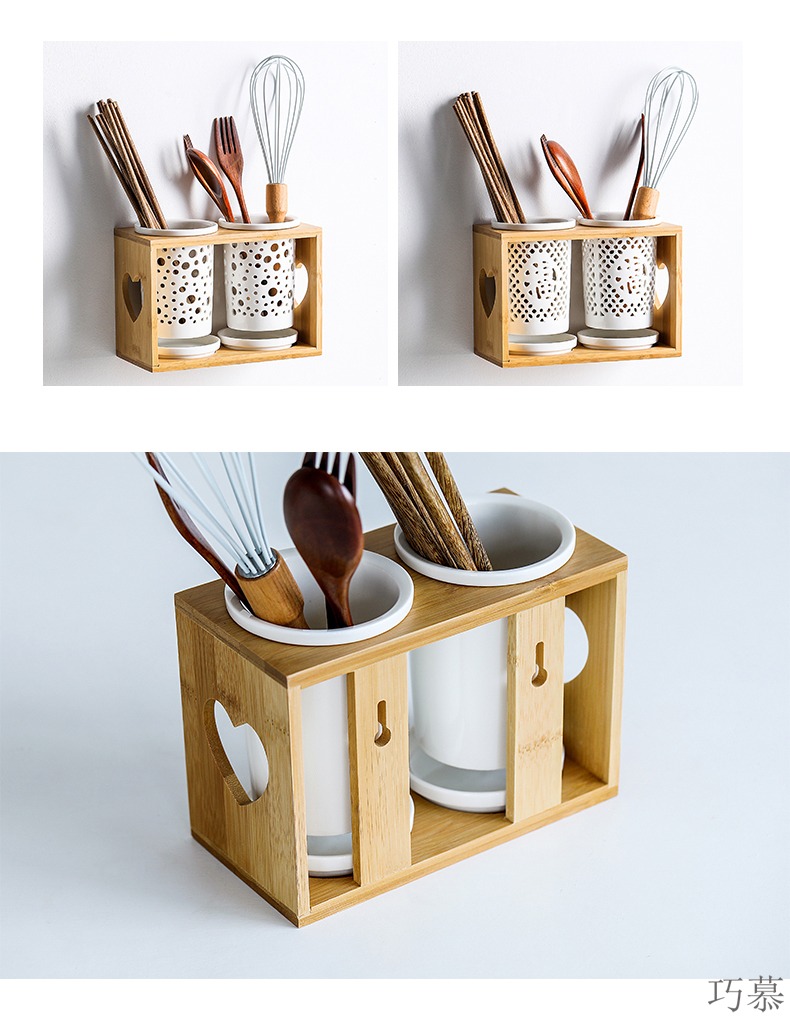 Qiao mu MLJ ceramic tube informs the chopsticks waterlogging under caused by excessive rainfall chopsticks box of creative content receives chopsticks chopsticks box frame drum