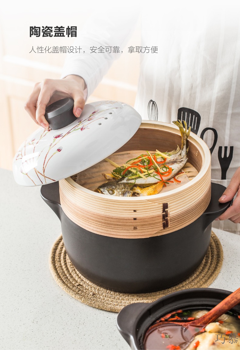 Qiam qiao mu Japanese high - temperature curing casseroles, ceramic sand pot soup boil soup pot stew of household gas flame