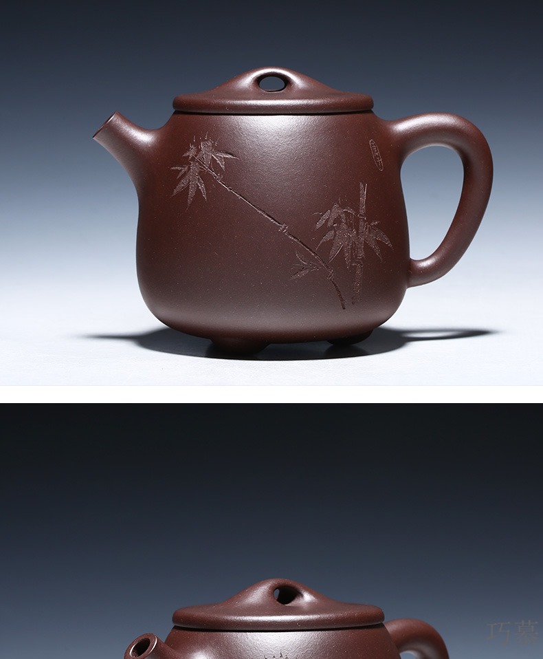 Qiao mu YM authentic yixing undressed ore ceramic tea pot - famous pure checking make tea with kaolinite gourd ladle