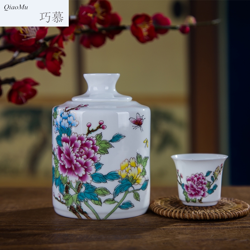 Qiao mu thin fetal ipads porcelain two temperature wine pot hot wine warm wine suits for jingdezhen ceramic white yellow glass