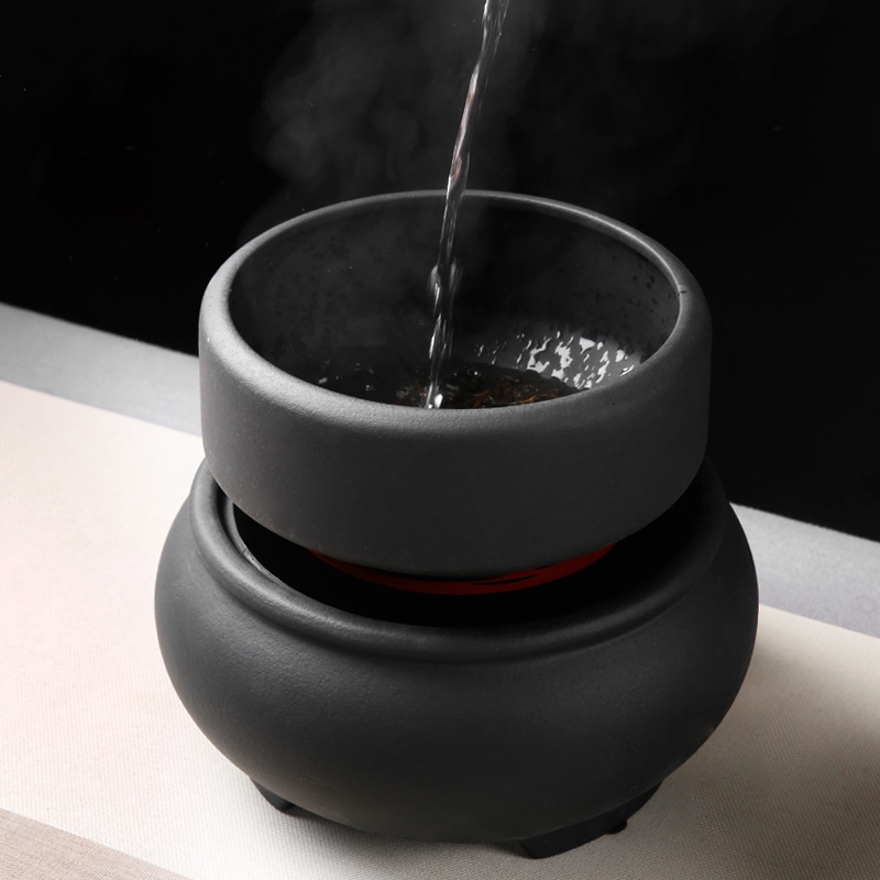 Qiao mu lava rock - cook kung fu tea machine electricity TaoLu household black tea pu - erh tea temperature curing pot bowl suit