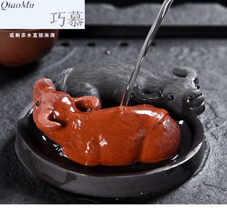 Qiao mu purple sand tea pet furnishing articles play tea tea pet cattle turned things around furnishing articles tea accessories