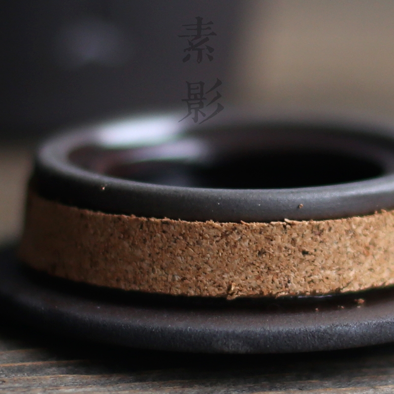 Qiao mu rust coarse pottery caddy fixings antique small sealed as cans ceramic kung fu tea set with parts of pu 'er tea bucket