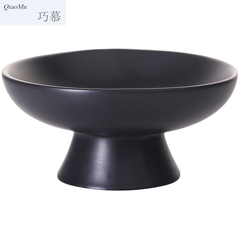 Qiao mu creative Japanese ceramics high dish home snack dish restaurant dish pastry dishes dessert dish bowl