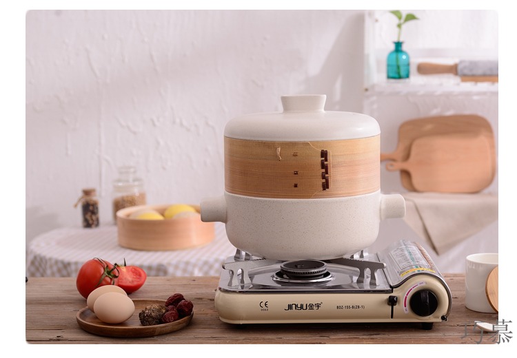 Qiao mu Japanese gas high temperature resistant household bamboo steamer casserole stew ceramic pot soup cooked porridge stone bowl casserole steamer