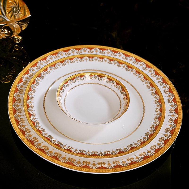 Qiao mu dishes suit of jingdezhen ceramics home up phnom penh dish dish European contracted creative ipads porcelain tableware