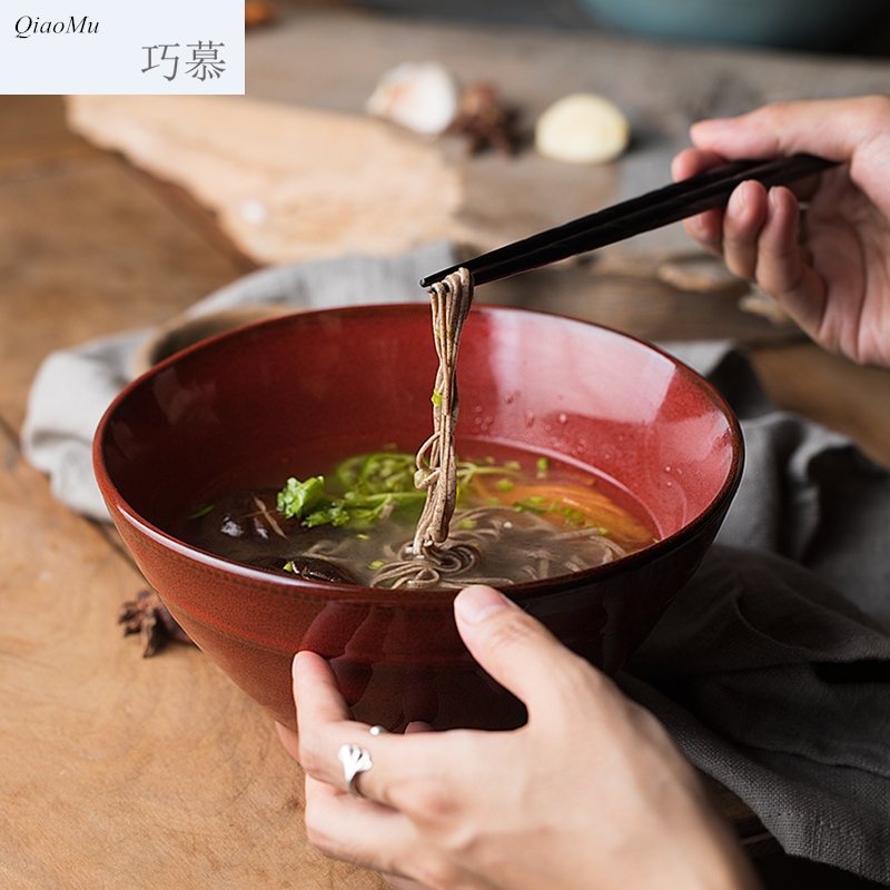 Qiao mu ou irregular soup bowl rainbow such use creative fruit salad bowl dessert bowl of large - sized ceramic bowl of household