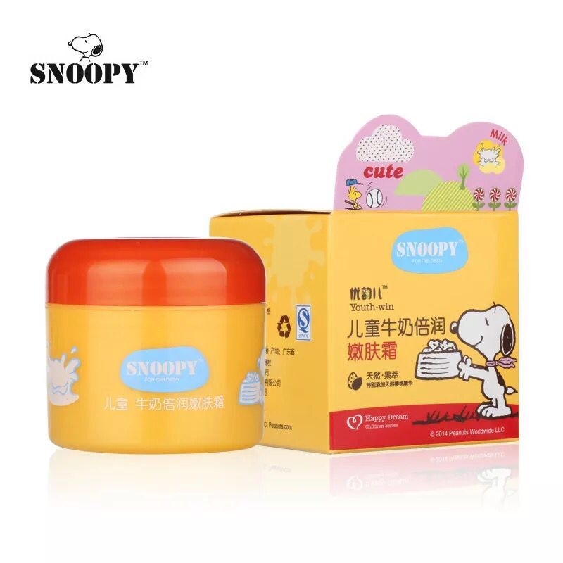 Authentic Snoopy Children Sữa Renewal Cream 50g Teen Men and Women Cream Chăm sóc da mặt Dầu mặt kem dưỡng da vichy