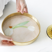 There Tulip brass tray glass ornaments ins Nordic DIY Christmas Gift Group building activity material package