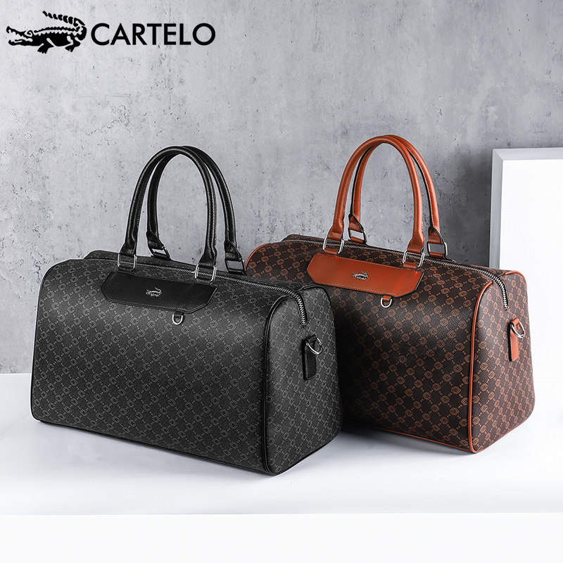 Caravan Alligator Travel Bag Men's Large Capacity Short Trip Travel Baggage Bag Fashion Trend Printed Handbag