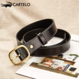 Ремень для отдыха, универсальная пряжка, джинсы, крокодил, из натуральной кожи, простой и элегантный дизайн, в корейском стиле