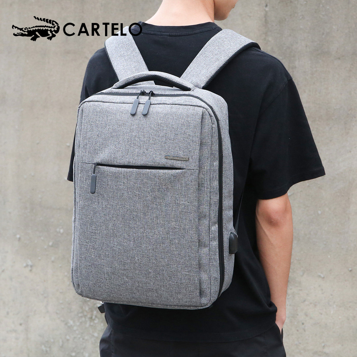 Cardi Le crocodile backpack men's large-capacity business travel computer backpack leisure travel schoolbag street trend