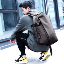 Caterle Crocodile Mens Double Shoulder Bag Large Capacity Business Travel Computer Backpack Leisure Travel Burglar-proof Bag Tide