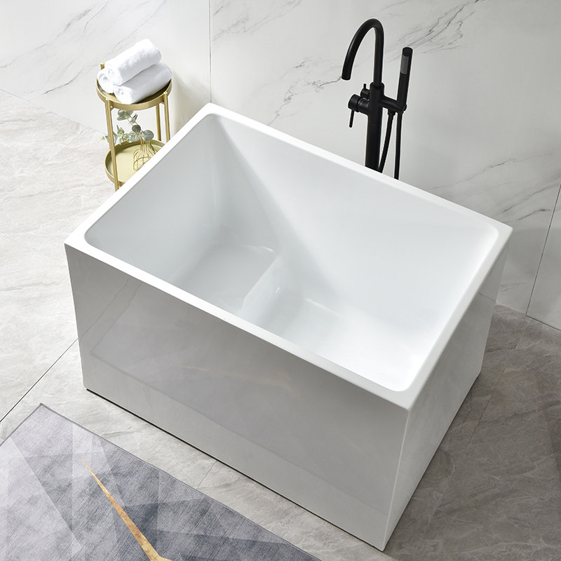 Acrylic Household Small Household Type Daily Deep Bubble Bath independent one-piece movable sitting bubble deep foam mini square cylinder