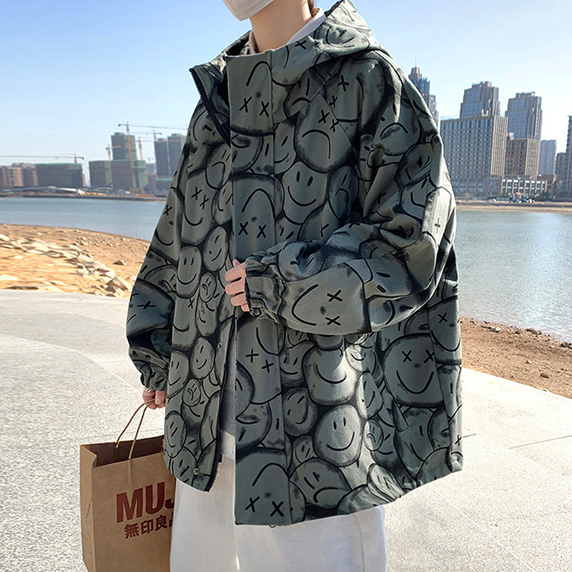 Frock coat male 2021 spring new fashion brand ins Hong Kong style hip-hop personality fat handsome wild stormtrooper