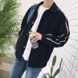 Tide, вельветовая демисезонная бархатная куртка, трендовая бейсбольная форма, увеличенная толщина, в корейском стиле, оверсайз