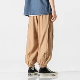 Летние штаны, тонкая подсветка пола, фонарь, китайский стиль, большой размер, свободный крой