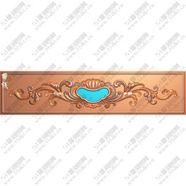 Grayscale image of carved drawer handles with foreign flowers