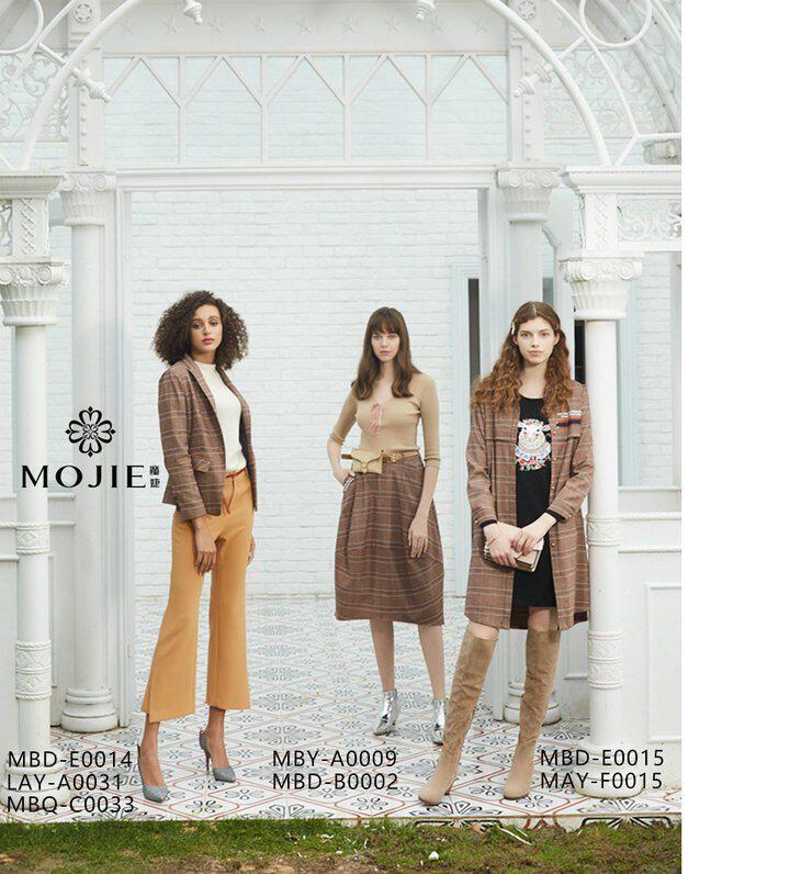 Taiwan counter autumn and winter new women's clothing MBD-E0015 casual all-match mid-length coat 1980