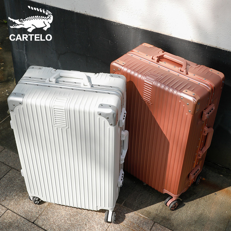 Suitcase Men's large capacity 34 inch Llever box universal wheels Women sturdy and durable thickened travel password leather case 28