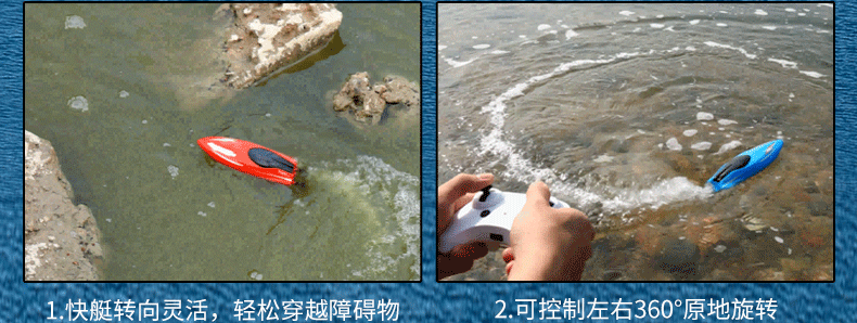 Лодка на электро-, радиоуправлении s1新品迷你2.4g遥控船高速无线快艇双电机大动力竞速儿童水上玩具