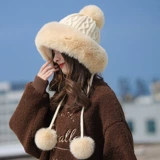 Трикотажная зимняя флисовая удерживающая тепло вязаная шапка, увеличенная толщина