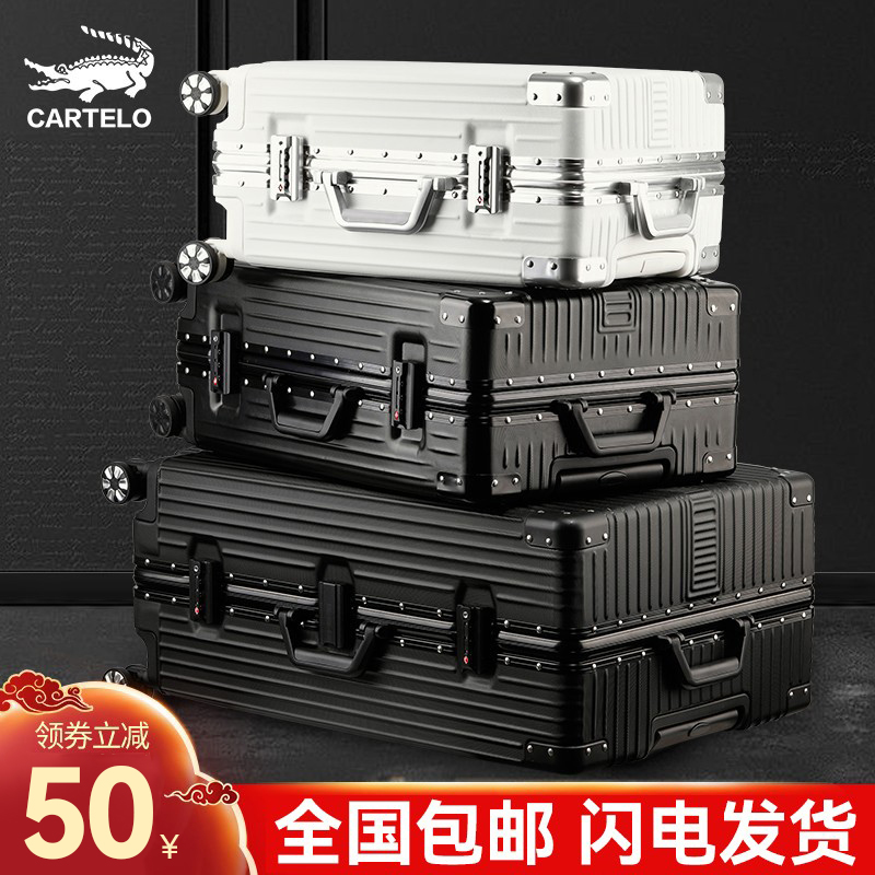 Suitcase Men's large capacity 34 inch Llever box universal wheels Women sturdy and durable thickened travel password leather case 28