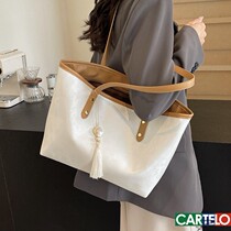 New national style commuter shoulder bag casual literary and artistic shoulder bag for women work and travel style girls tote bag