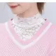 [Белый] Рекомендация поддельного воротника Lace L код [90-120 Catties можно носить]