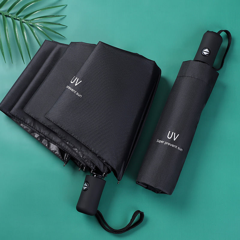 ins fully automatic umbrella male and female large number folding and folding umbrella student durable sun protection portable shading umbrella