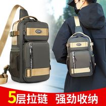 New chest bag large capacity mens crossbody bag shoulder bag Oxford cloth backpack travel outing sports bag multi-layer