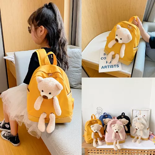 Детская сумка, сумка через плечо для раннего возраста, милый школьный рюкзак, небольшой ранец, с медвежатами, в западном стиле, подходит для подростков