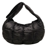 Демисезонный вместительный и большой пуховик, сумка через плечо с пухом