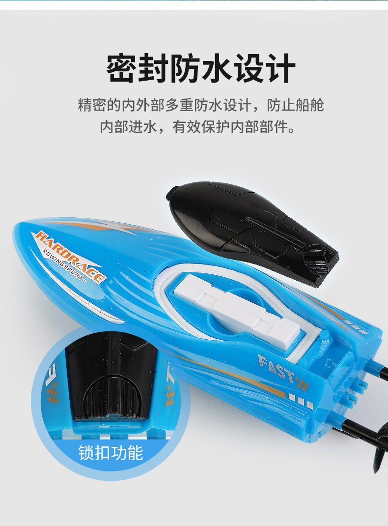 Лодка на электро-, радиоуправлении s1新品迷你2.4g遥控船高速无线快艇双电机大动力竞速儿童水上玩具