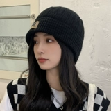 Трикотажная демисезонная ветрозащитная удерживающая тепло шерстяная шапка, в корейском стиле, увеличенная толщина