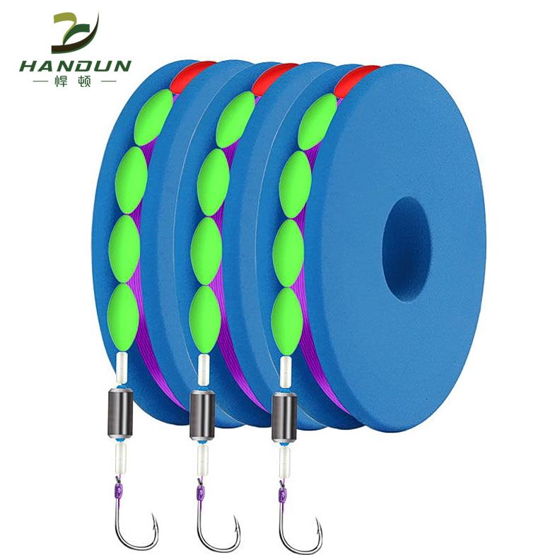 Japan imported traditional fishing seven-star floating line set double hook fishing single hook fish floating floating fish hook fishing line tied