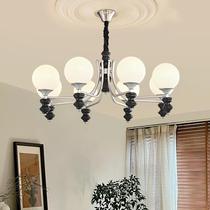 Living room chandelier medieval style Roman column magic bean lamp French retro Bauhaus bedroom main light high-end chandelier