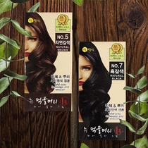 South Korean imports ink hair-dyed hair cream for men and women fast 1 min cover white hair mild and non-injury hair dye 60ml