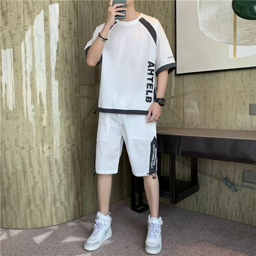 Tide, футболка с коротким рукавом, летний комплект для отдыха, оверсайз