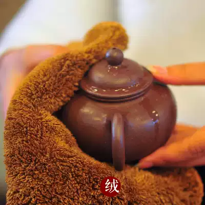 (Day special price) Tea rice square Chinese style long velvet tea towel water absorption thickening pot towel wipe pot towel square towel clean Square