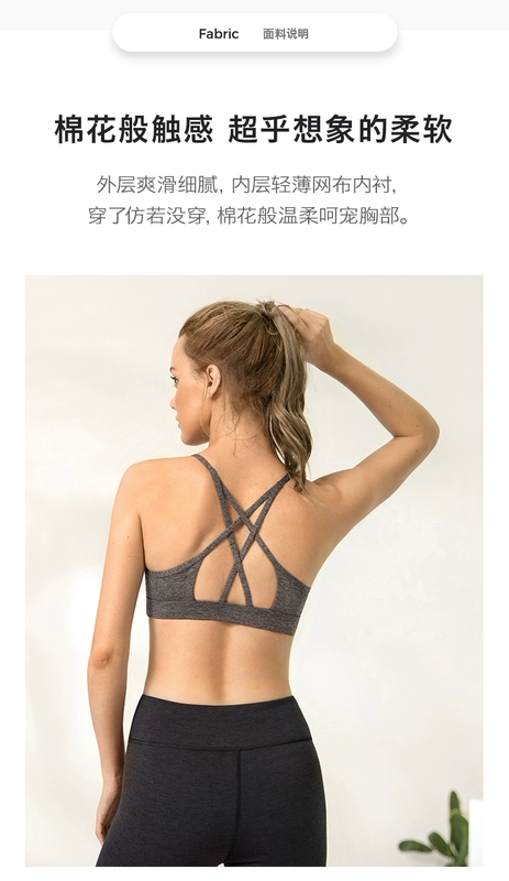 Yvette 凡 V-cổ thoáng khí wicking nữ thể thao kính tam giác đồ lót yoga Pilates bra nữ - Đồ lót thể thao