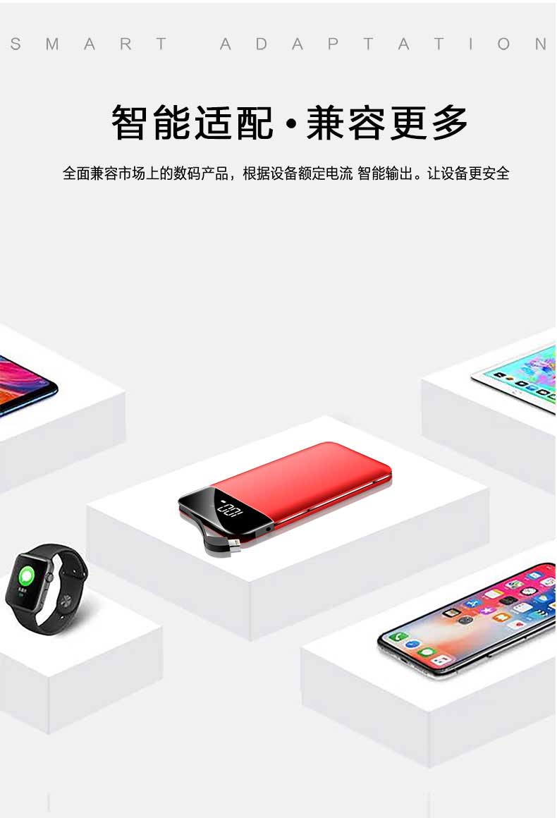 Pony Samsung sạc pin 10000M sạc kho báu dung lượng lớn mAh sạc nhanh dễ thương kê nhỏ oppo Điện thoại di động Huawei phổ thông siêu mỏng di động đi kèm với dòng điện thoại di động nữ - Ngân hàng điện thoại di động sạc dự phòng nhỏ gọn