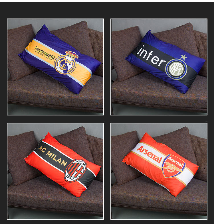 Football Long Pillow Bedding Barça Real Madrid Paris Arsenal Liverpool Fans Pillow Sofa Cushion Cushion