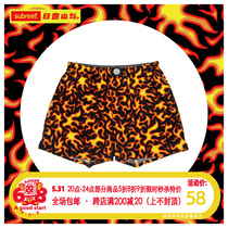 subreef dark island red flame arro pants cotton rap lovers four-corner men and women home sleeping pants big size underpants