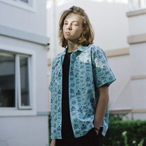 Dark Islands Subreef Short Sleeve Flower Shirt Vintage Cotton men and women Black beauty Chaurette Tide Skate Easy Comfort