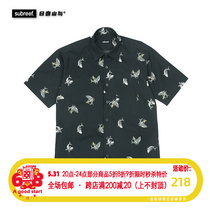 subreef dark island short sleeve flower shirt shark male and female vintage cotton beauty tidal wave streets relaxed and comfortable