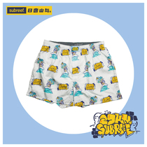 subreef Dark Island cartoon wave arrow pants cotton American couple four corners mens and womens home pajama pants plus size underwear